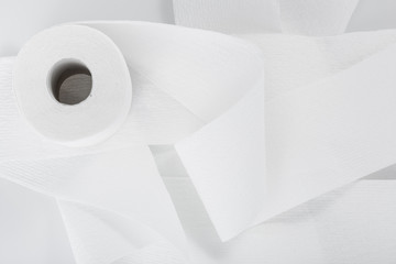 roll of toilet paper isolated on a white background
