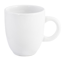 white china coffe mug isolated on a white background
