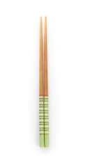 top view chopsticks isolated on a white background
