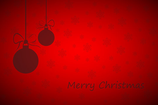 Simple red merry christmas background