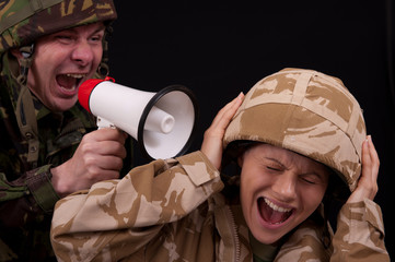 Soldier Shouting Orders