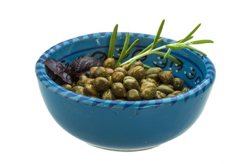 Capers in the bowl