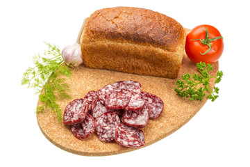 Fresh ripe salami