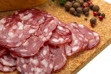 Fresh ripe salami