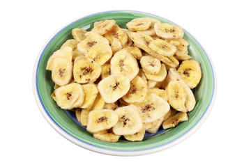 Plate of Banana Chips