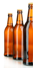 Beer bottles isolated on white