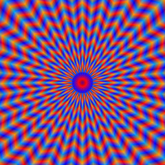 Red and Blue Corrugated Circles