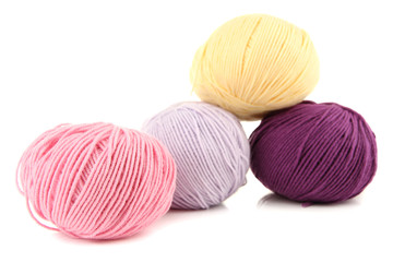 Multicolored clews isolated on white