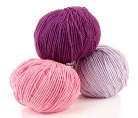 Multicolored clews isolated on white