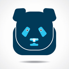 panda creative face stock vector