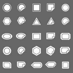 Label icons on gray background