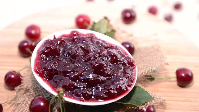 Portion of Cherry Jam