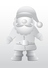 Obraz na płótnie Canvas Vector 3D Paper, Santa Claus in Christmas time