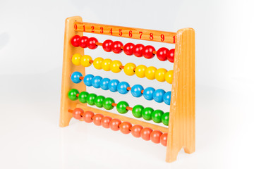Abacus on isolated white