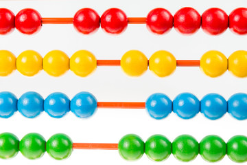 Abacus on isolated white