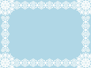 Fototapeta premium 雪の結晶のフレーム