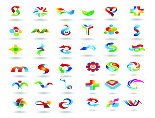 logo design elements set