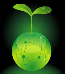 green planet. vector.