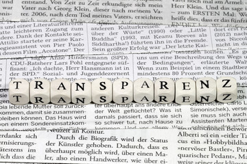 Fototapeta premium Medientransparenz
