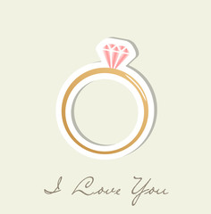 Engagement ring - vector illustration
