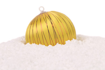 Yellow christmas ball.