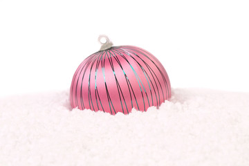 Pink christmas ball.