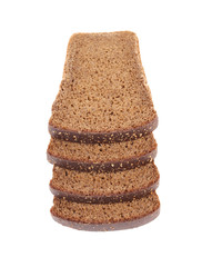 Close up of brown bread slices.