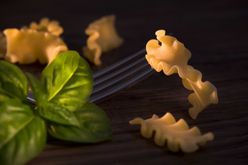 Mafalda, italian raw pasta