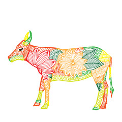 Obraz premium Ox illustration- Chinese zodiac
