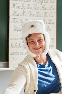 Sch&uuml;ler im russisch Unterricht