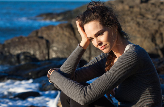 Sad woman deep in thought