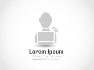 INTERFACE LOGO TEMPLATE MODERN  WEB CONNECTION