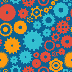 Seamless background pattern cogwheel.