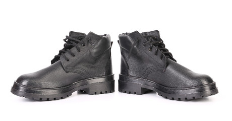Black man's boots.