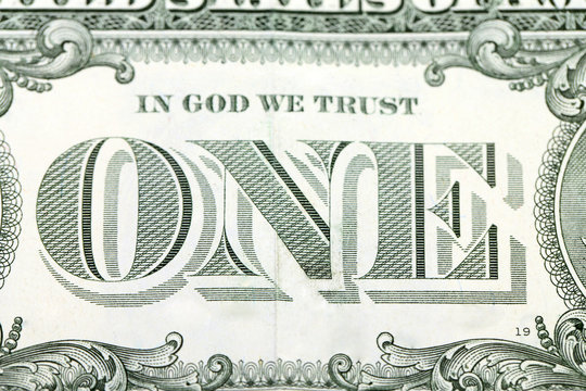 Macro image of a dollar.