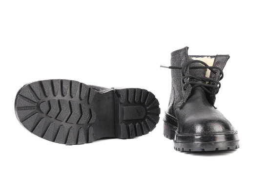 Black man's boots.