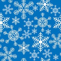 Seamless background with Christmas snowflakes