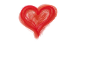 rot Herz angemalt herzen