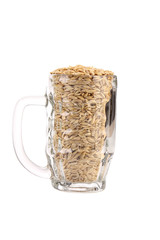Beer mug with barley.