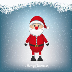 santa claus winter snowy landscape
