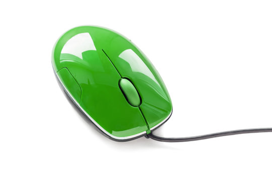 Green Computer Mouse