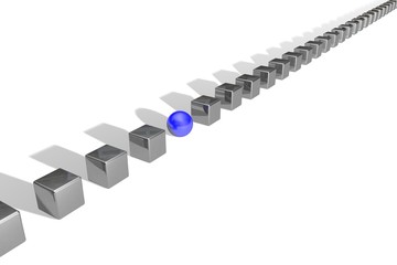 In der Reihe blau © S.Dehnen Photography