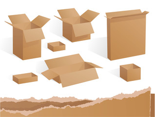 Packaging boxes. Vector.