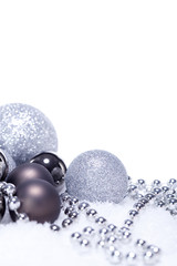 silberne festliche dekoration weihnachten advent isoliert
