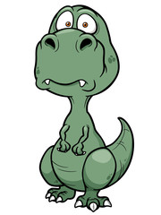 Vector illustration of Cartoon dinosaur