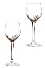 Coppia di bicchieri sfondo bianco