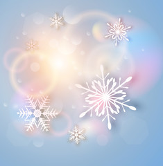 Fototapeta na wymiar Christmas Background with snowflakes