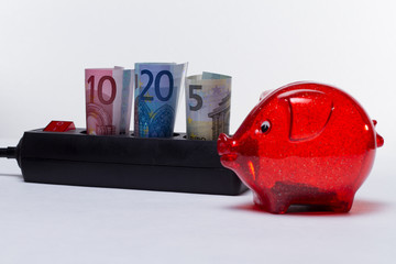 Schaltsteckerleiste mit Sparschwein