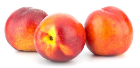 Nectarine fruit isolated on white background