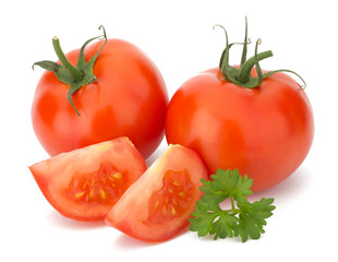 Ripe Tomato isolated on white background